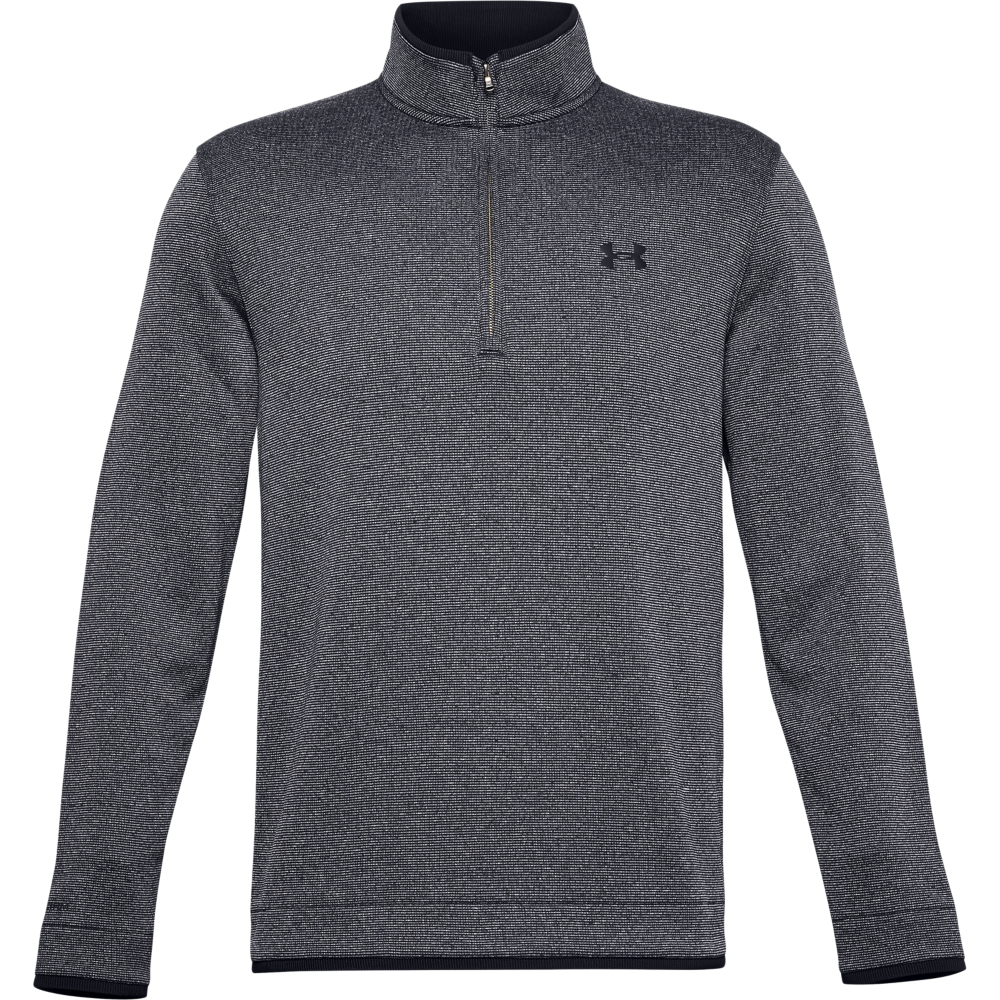 Under Armour Golf Mens Storm Sweater Fleece 1/4 Zip  - Black/Grey