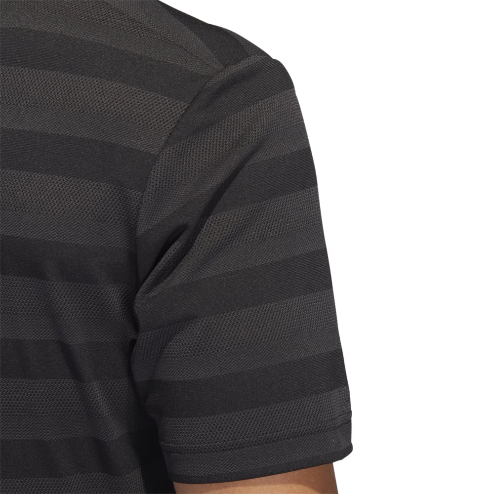 adidas Golf Mens Two Colour Stripe Primegreen Polo Shirt 