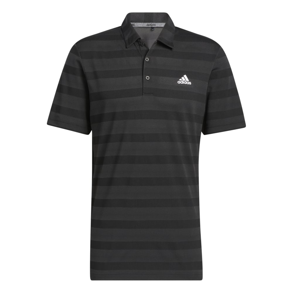 adidas Golf Mens Two Colour Stripe Primegreen Polo Shirt (All 
