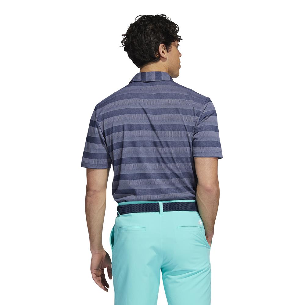 adidas Golf Mens Two Colour Stripe Primegreen Polo Shirt (All Colours)