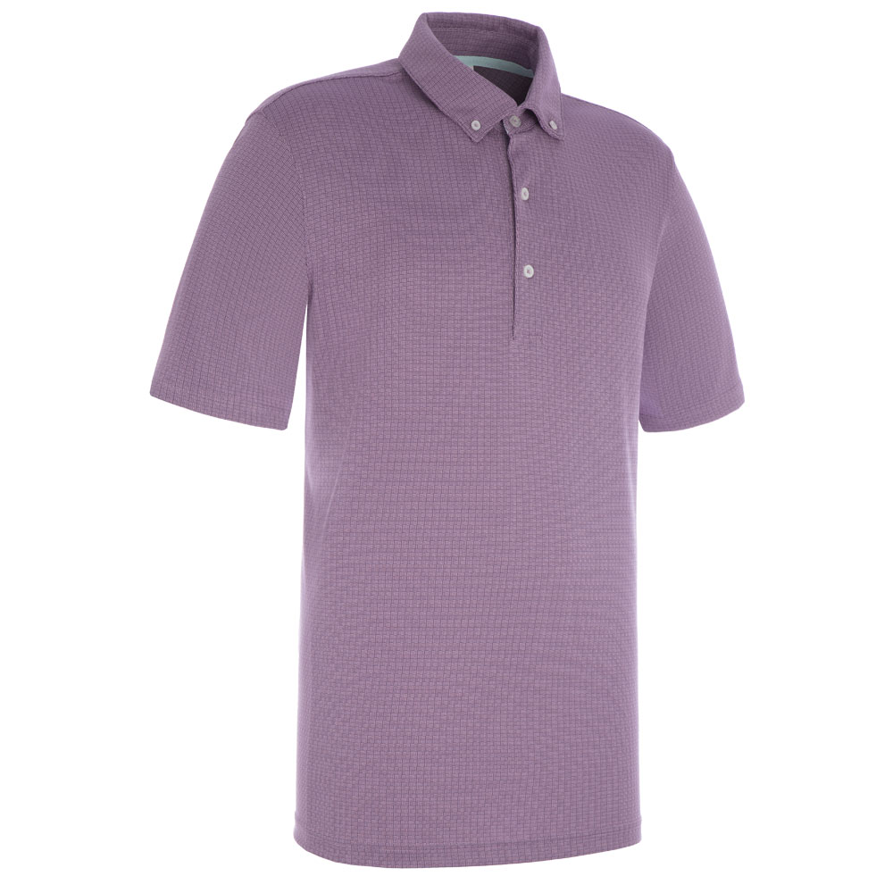 ProQuip Golf Mens Pro Tech Mini Jacquard Polo Shirt  - Lilac
