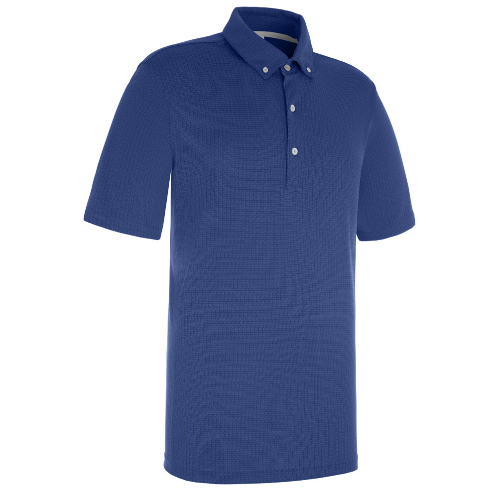 ProQuip Golf Mens Pro Tech Mini Jacquard Polo Shirt  - Royal