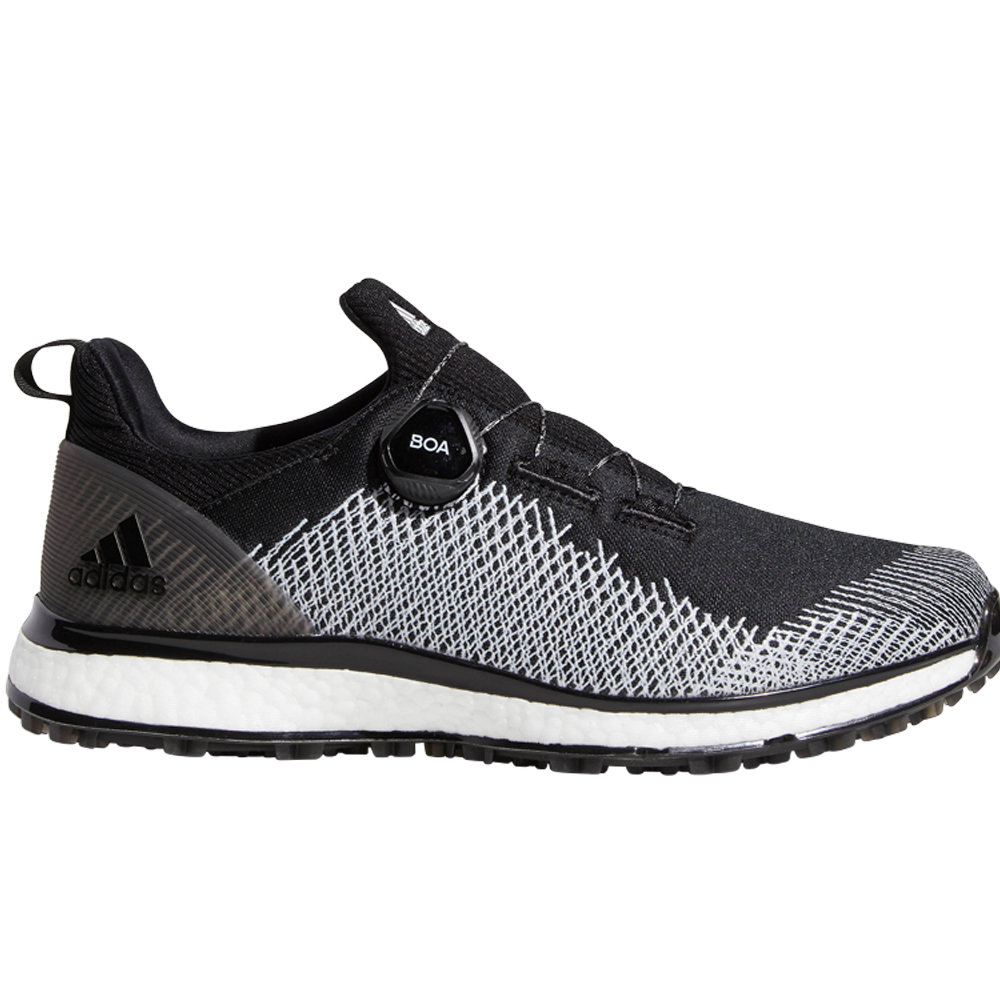 adidas Golf Forgefiber Boa Spikeless Mens Golf Shoes  - Black/White