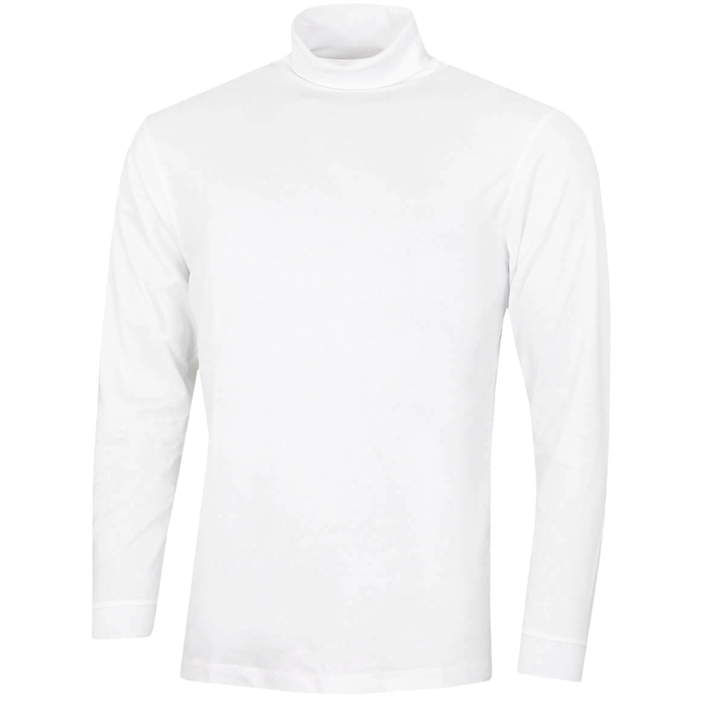Proquip Mens Solano CottonGolf Roll Neck Long Sleeve Top  - White