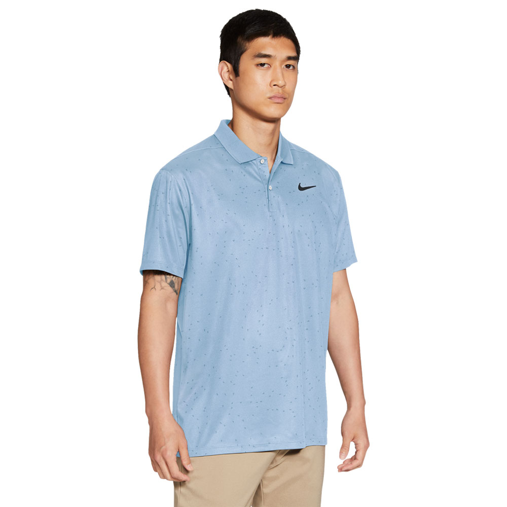Nike Golf Dry Victory Print Polo Shirt  - Hydrogen Blue