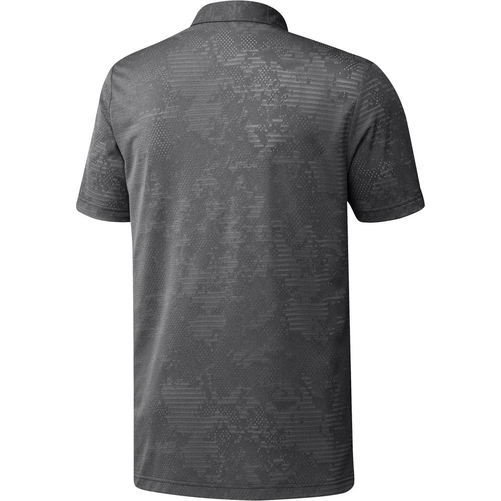 adidas Ultimate365 Camo Mens Golf Polo Shirt  - Black/Grey Three