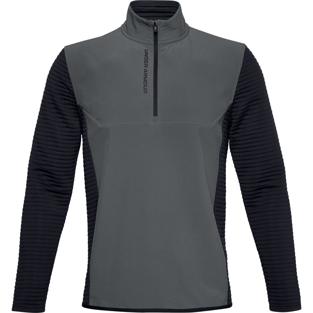 Under Armour Mens UA Storm Evolution Daytona 1/2 Zip Golf Sweater  - Pitch Grey