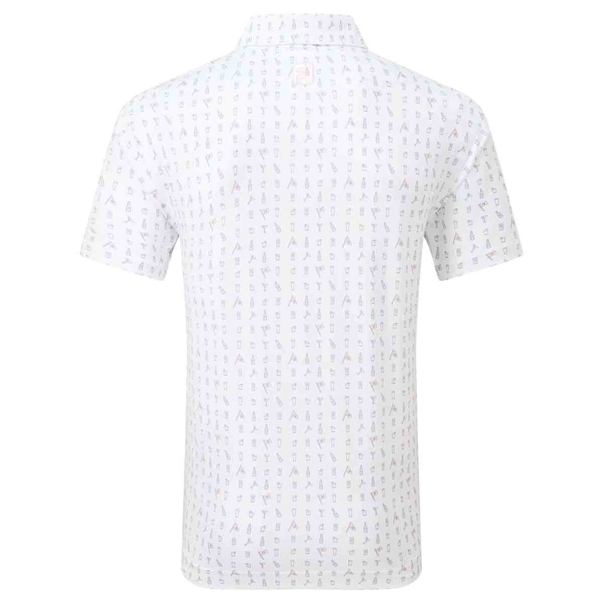 FootJoy EU The 19th Hole Mens Golf Polo Shirt  - White