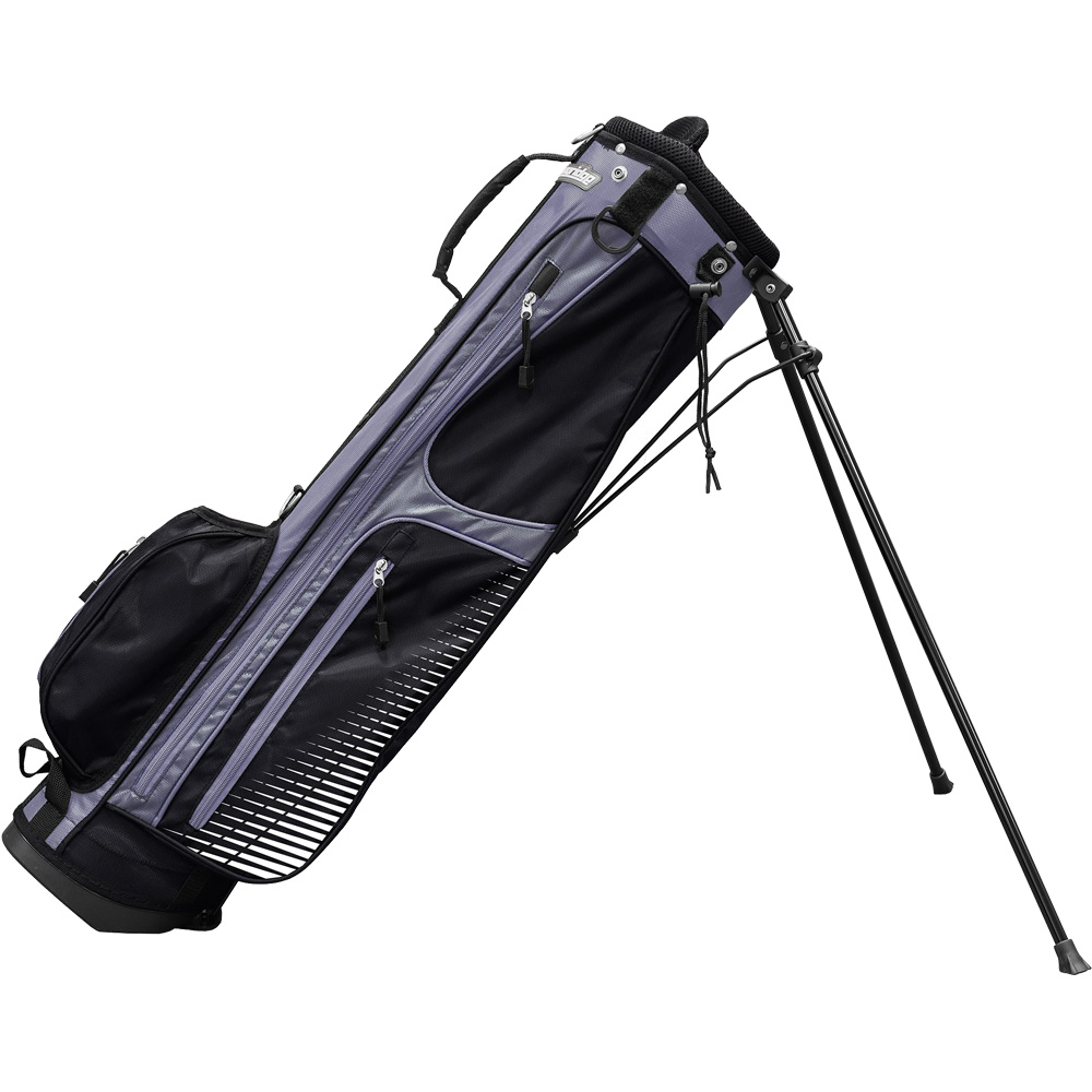 Longridge Weekend 6 inch Dual Strap Stand Golf Bag  - Black/Silver