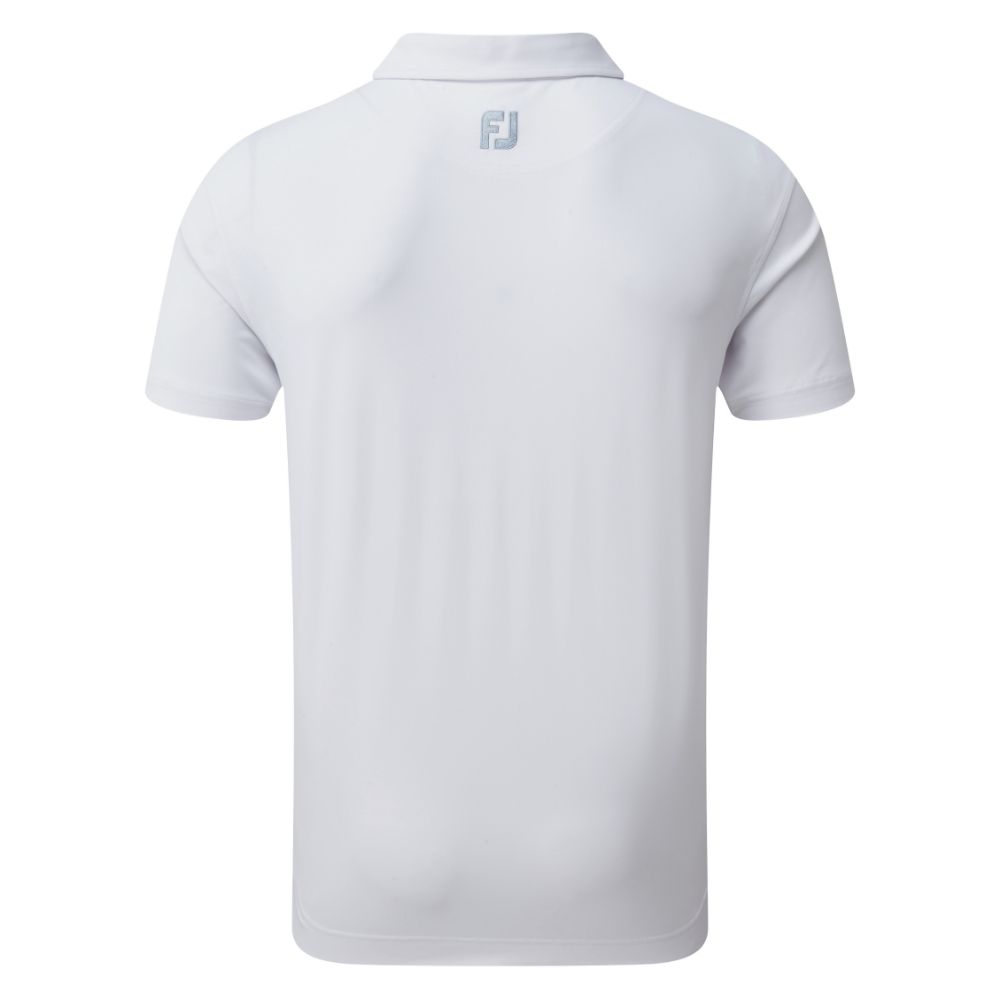 FootJoy Golf Flock of Bird Print Trim Mens Polo Shirt  - White