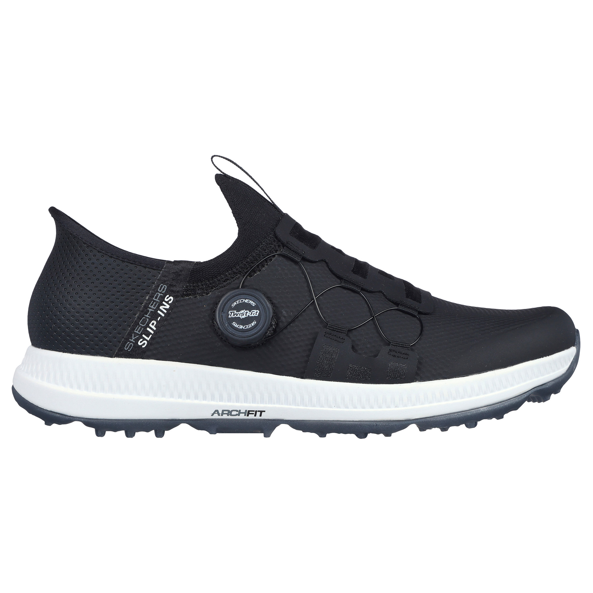 Skechers Mens Go Golf Elite 5 Slip In Spikeless Shoes  - Black/White