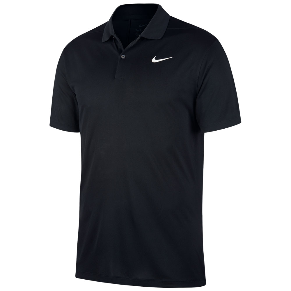 Nike Dry-Fit Victory Solid Golf Polo Shirt  - Black