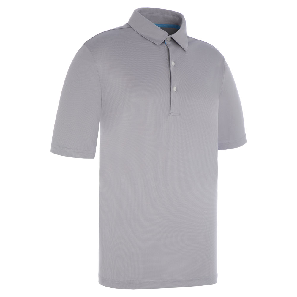 ProQuip Golf Mens Pro Tech Pin Dot Polo Shirt  - Steel