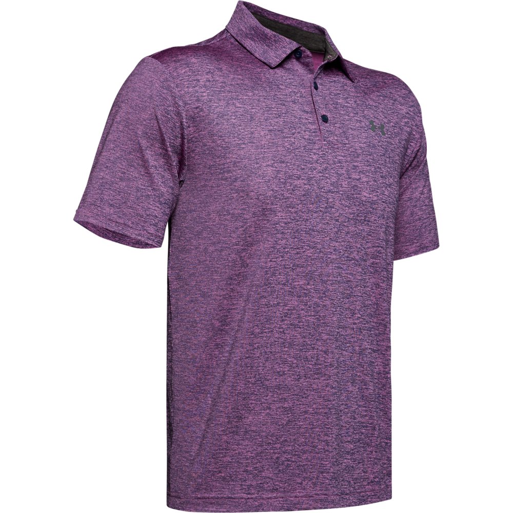 Under Armour Golf Playoff 2.0 Stretch Mens Polo Shirt  - Optic Purple/Pitch Grey