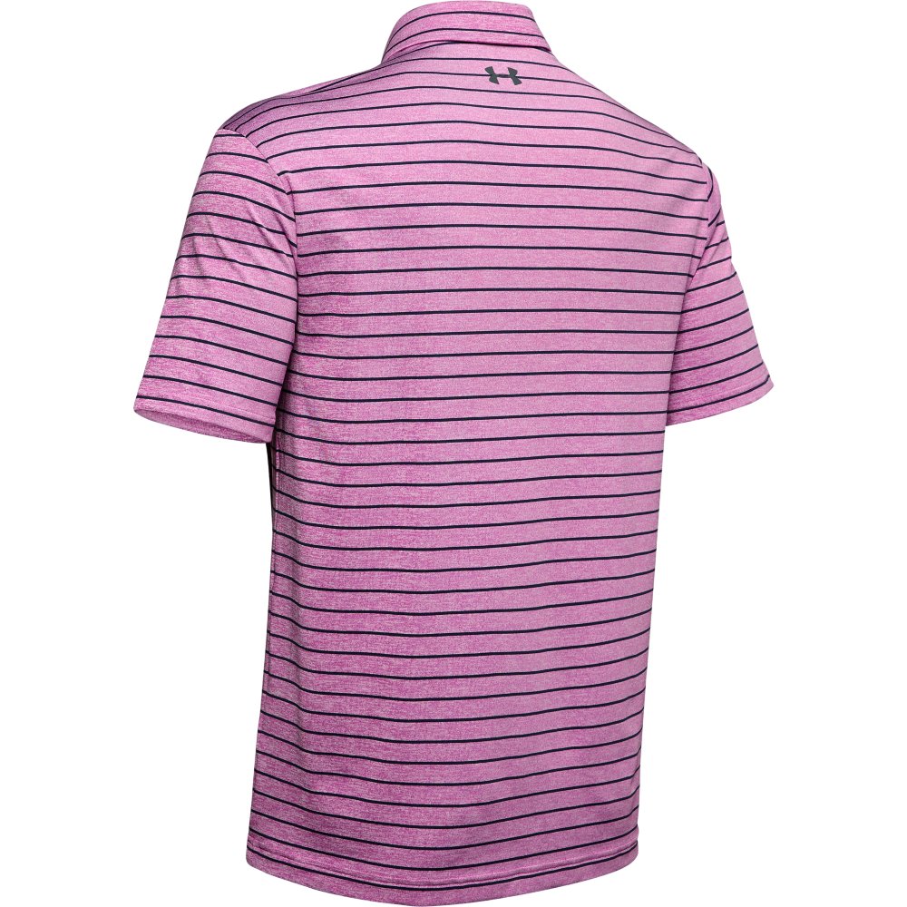 Under Armour Golf Playoff 2.0 Stretch Mens Polo Shirt  - Optic Purple/Pitch Grey/Stripe