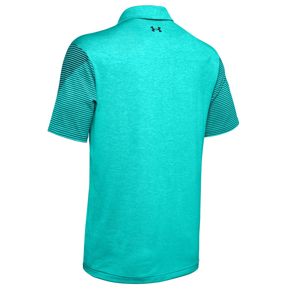 Under Armour Golf Playoff 2.0 Stretch Mens Polo Shirt  - Teal Rush/Tandem Teal