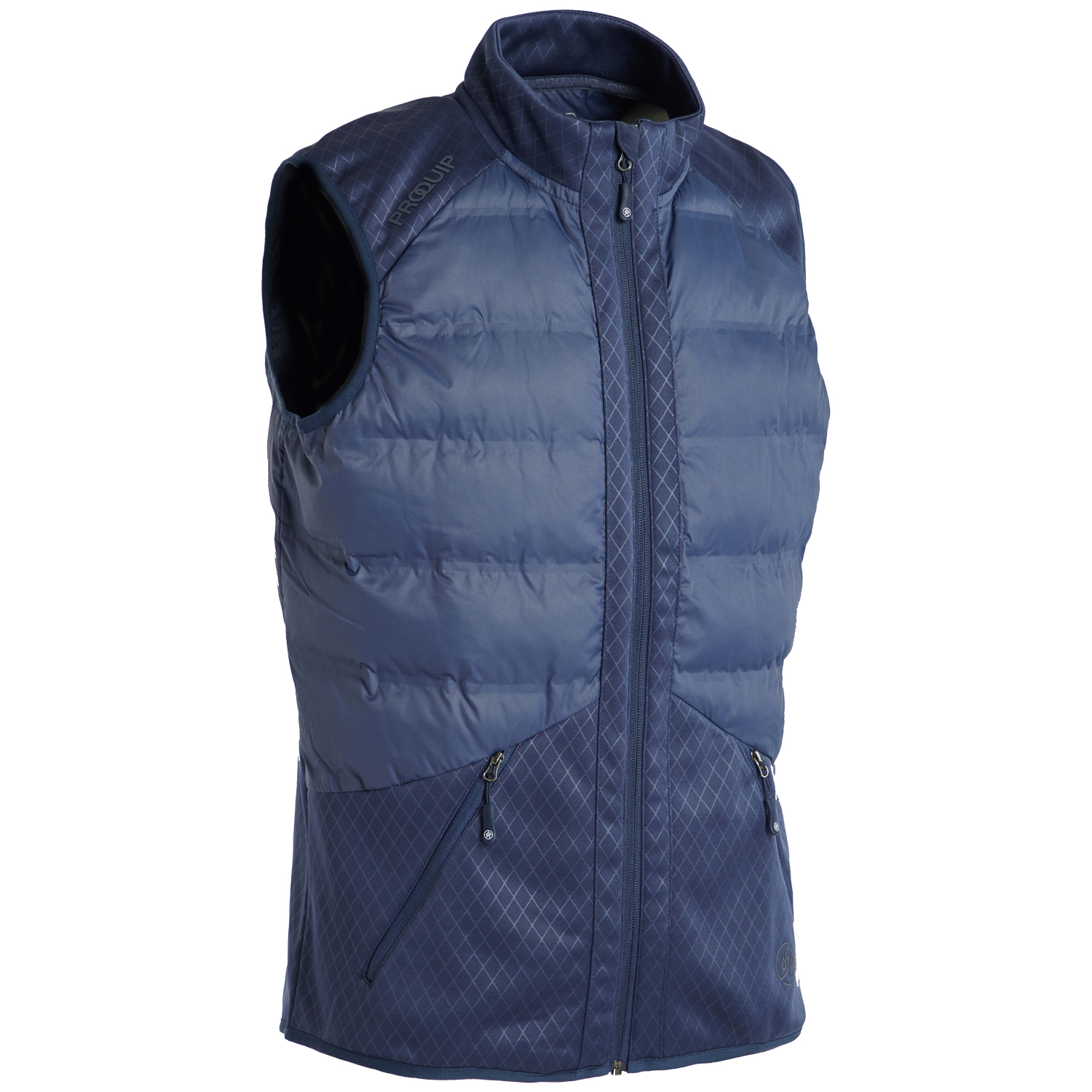 Proquip Mens Blizzard Quilted Puffer Golf Gilet  - Navy