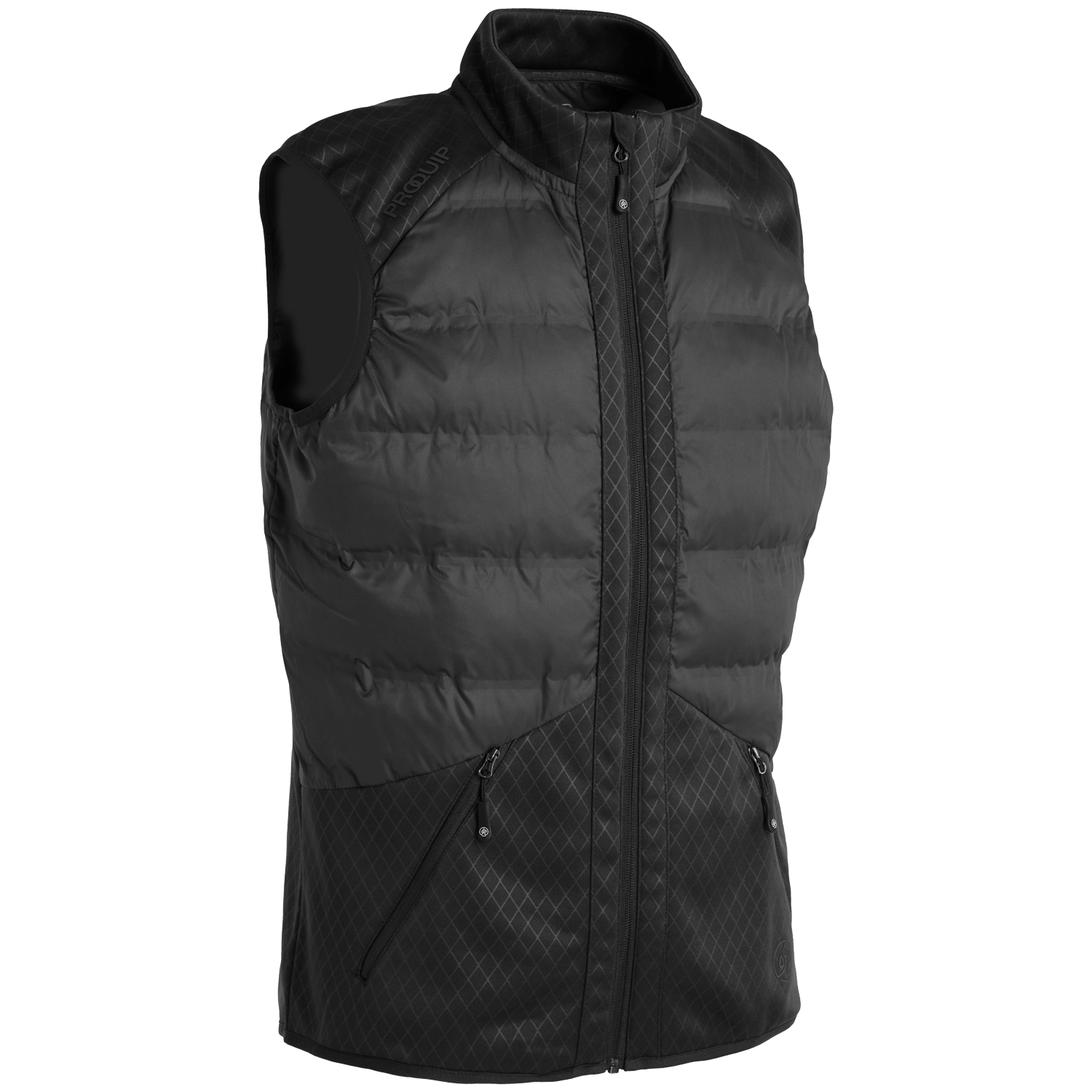 Proquip Mens Blizzard Quilted Puffer Golf Gilet  - Black