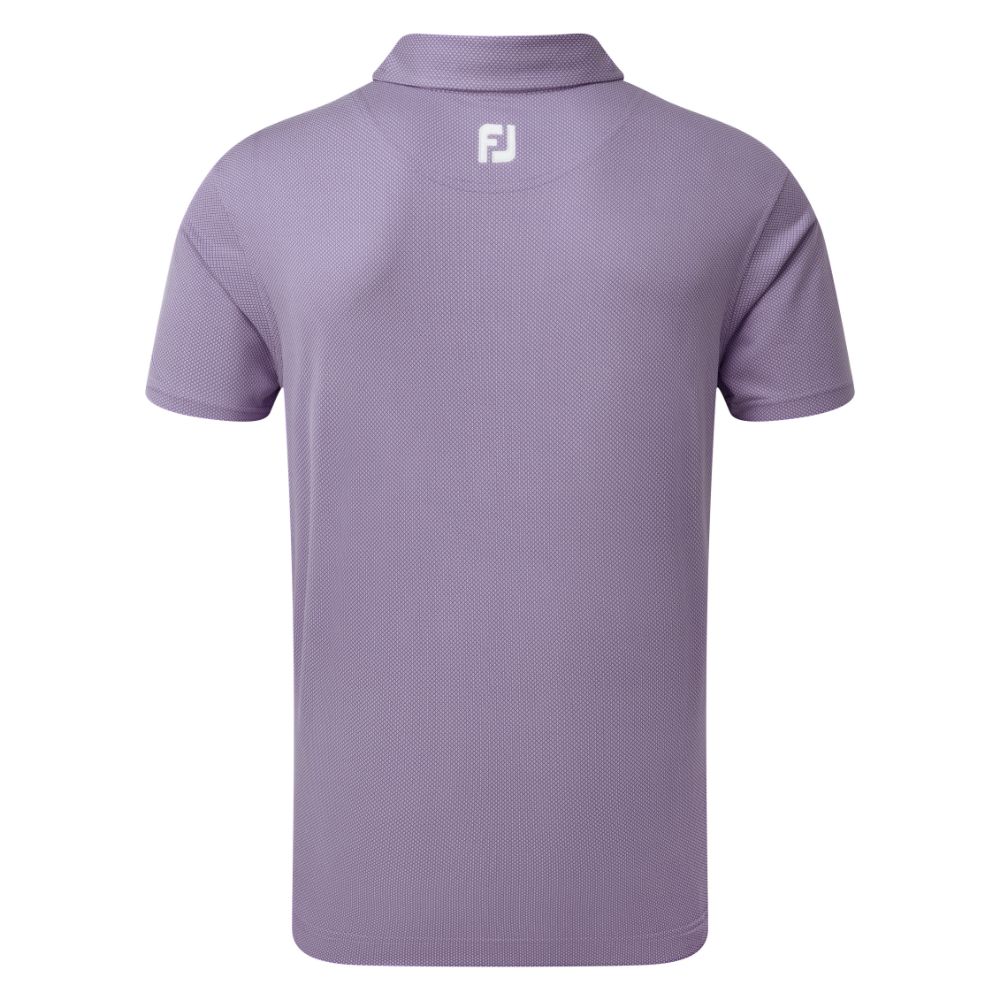 FootJoy Golf Four Dot Jacquard Mens Polo Shirt  - Purple/White