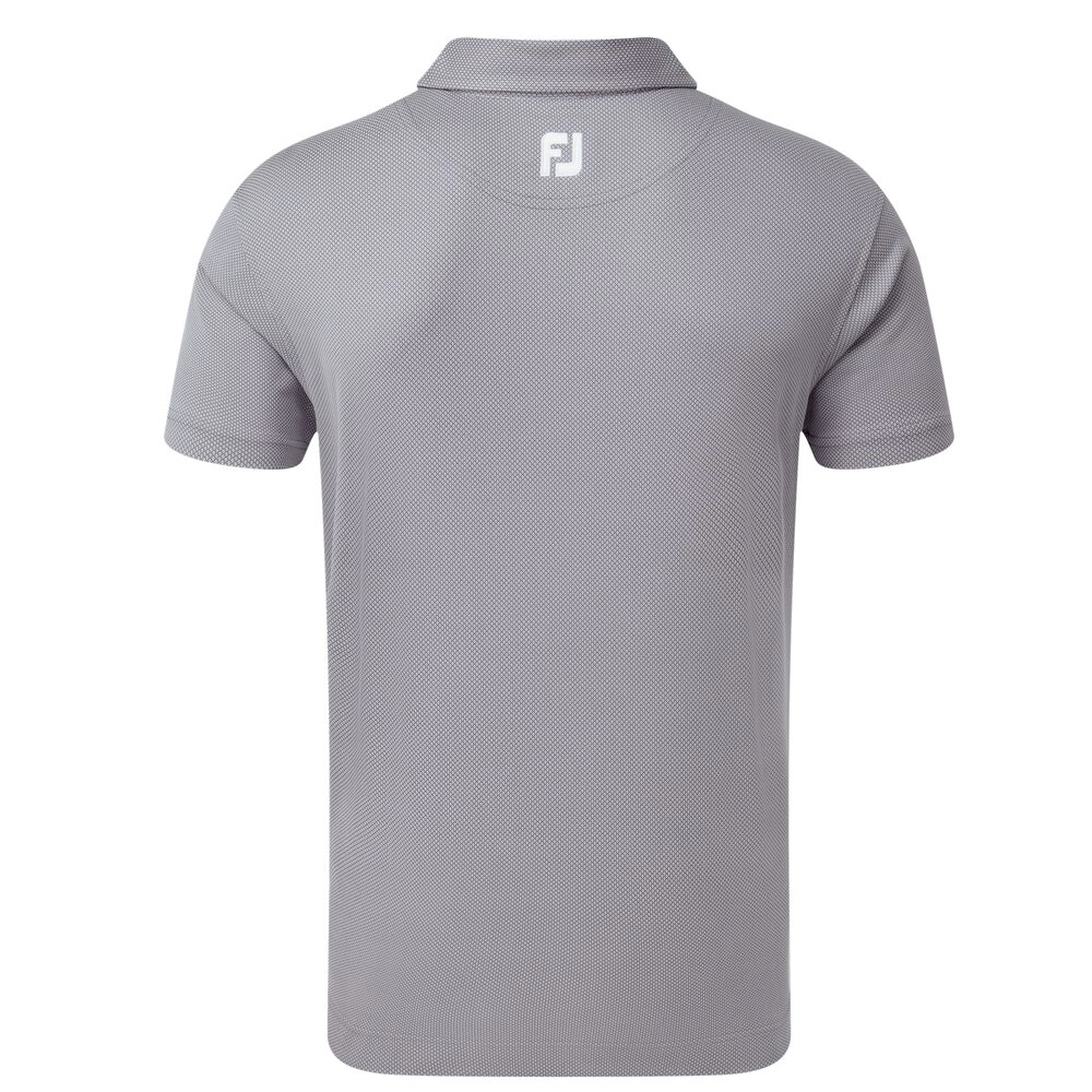 FootJoy Golf Four Dot Jacquard Mens Polo Shirt  - Slate/White