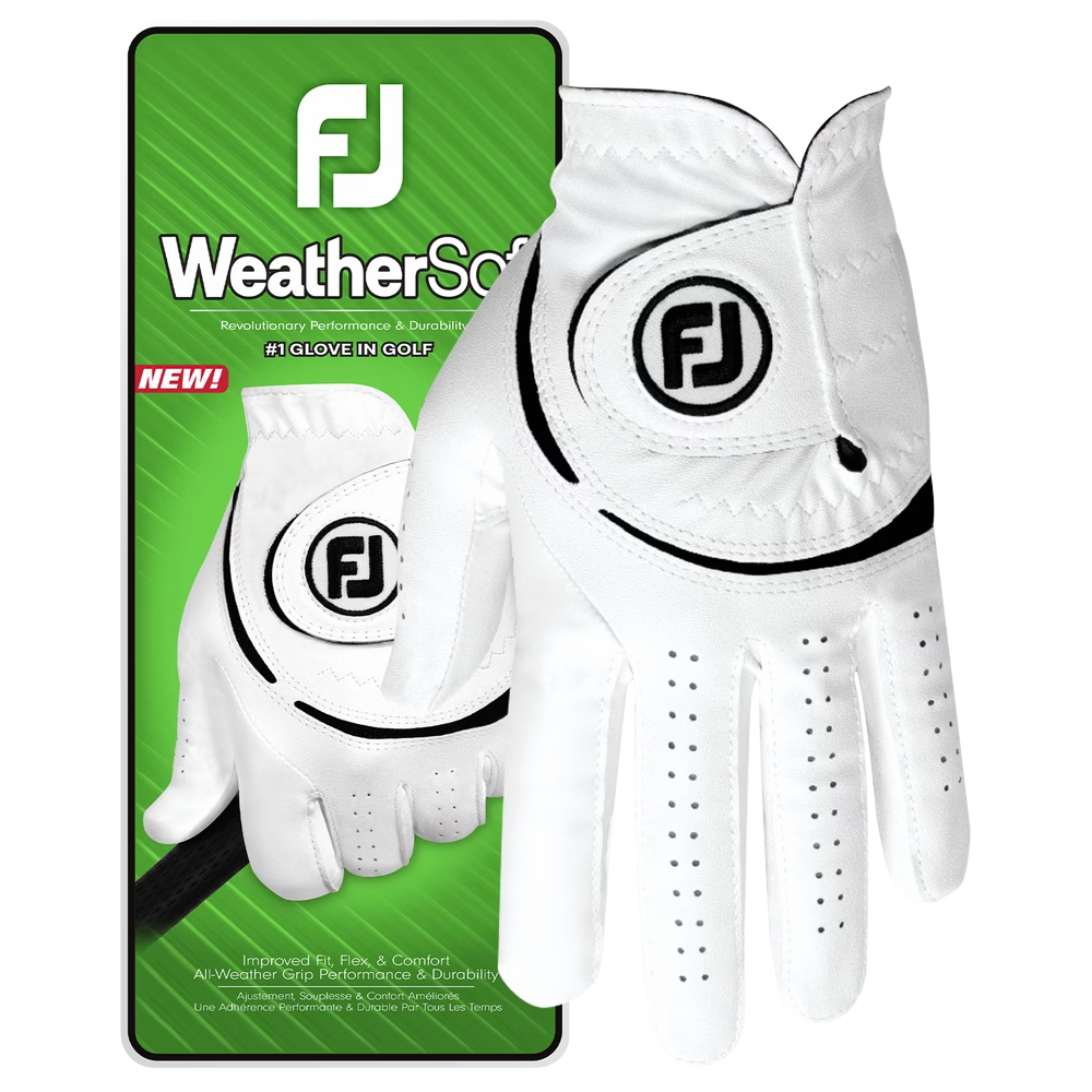 FootJoy Mens WeatherSof Golf Glove MLH  - White/Black
