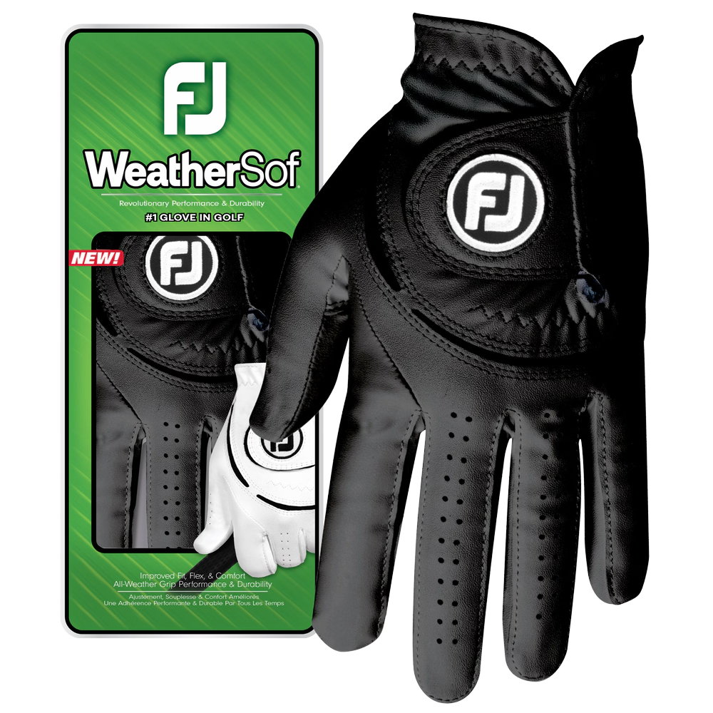 FootJoy Mens WeatherSof Golf Glove MLH  - Black
