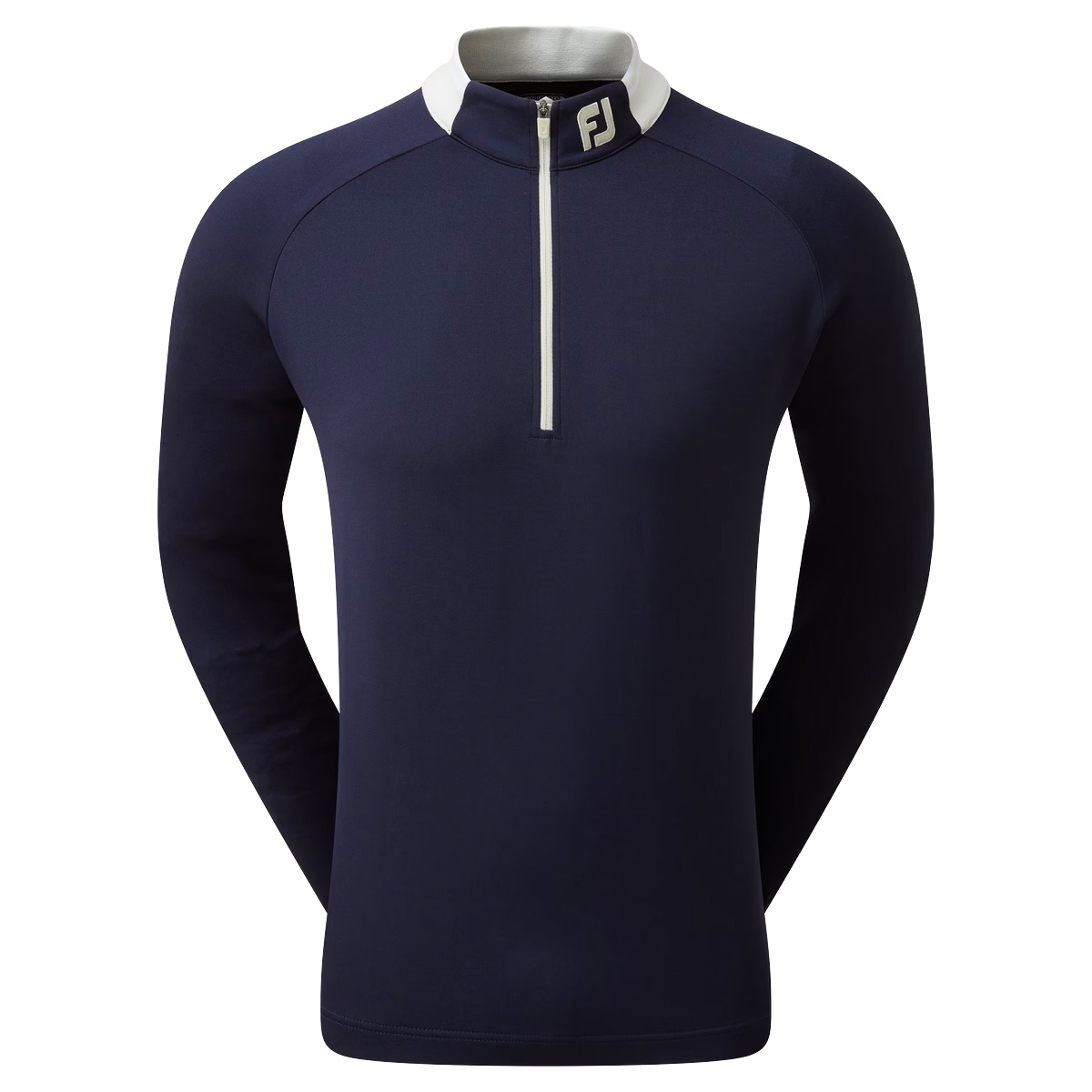 FootJoy Rib Trim Chill Out Mens Golf Pullover  - Navy/Almond