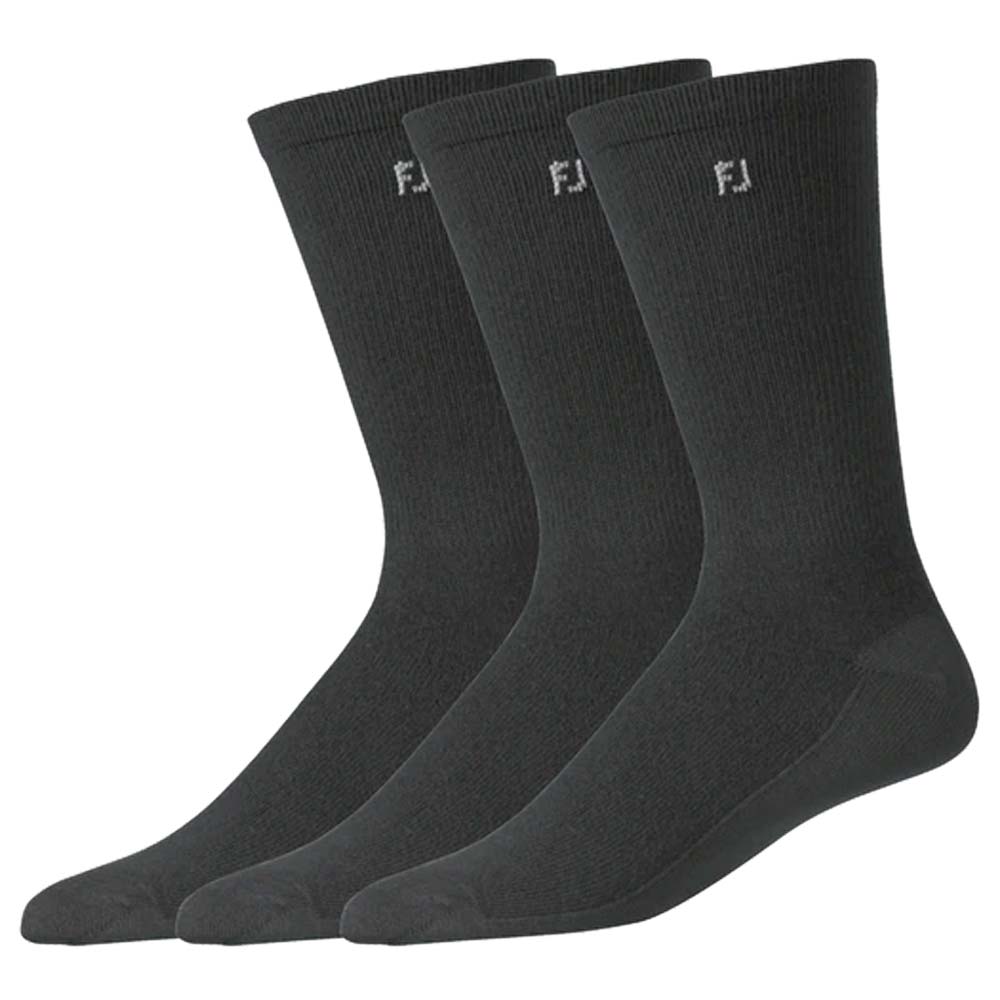 FootJoy Mens ProDry Crew 3 Pack Socks UK 6-11  - Black
