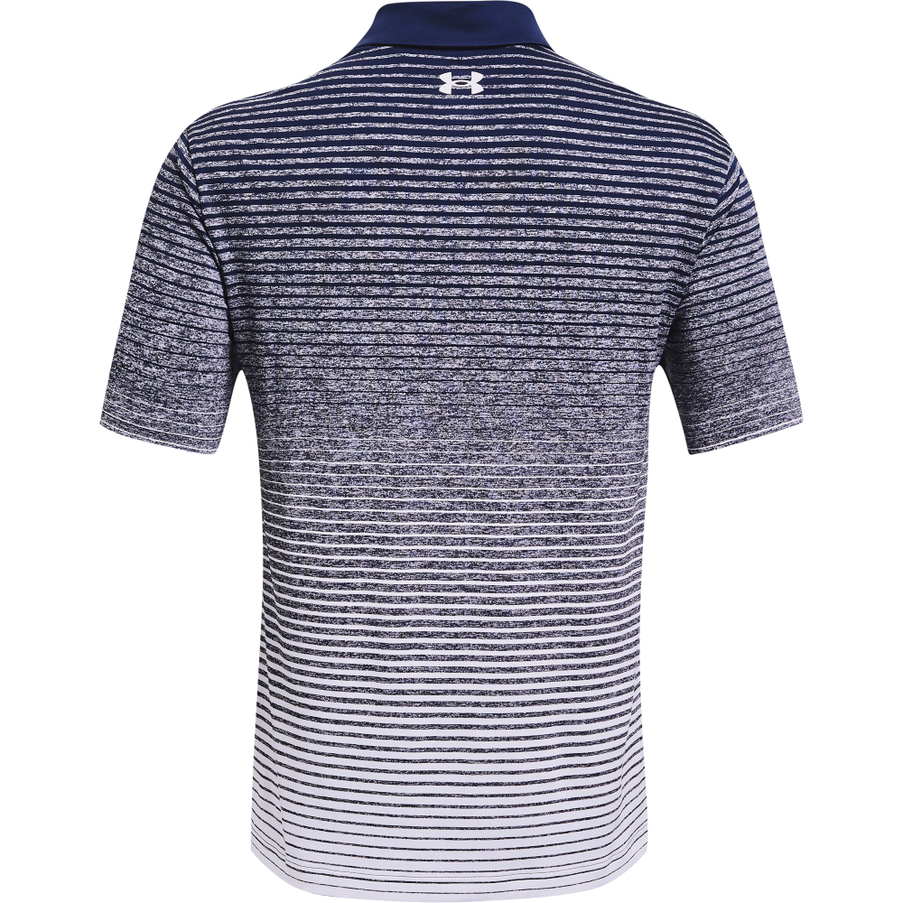 Under Armour Mens Playoff Polo Up and Down Stripe  - Academy/White