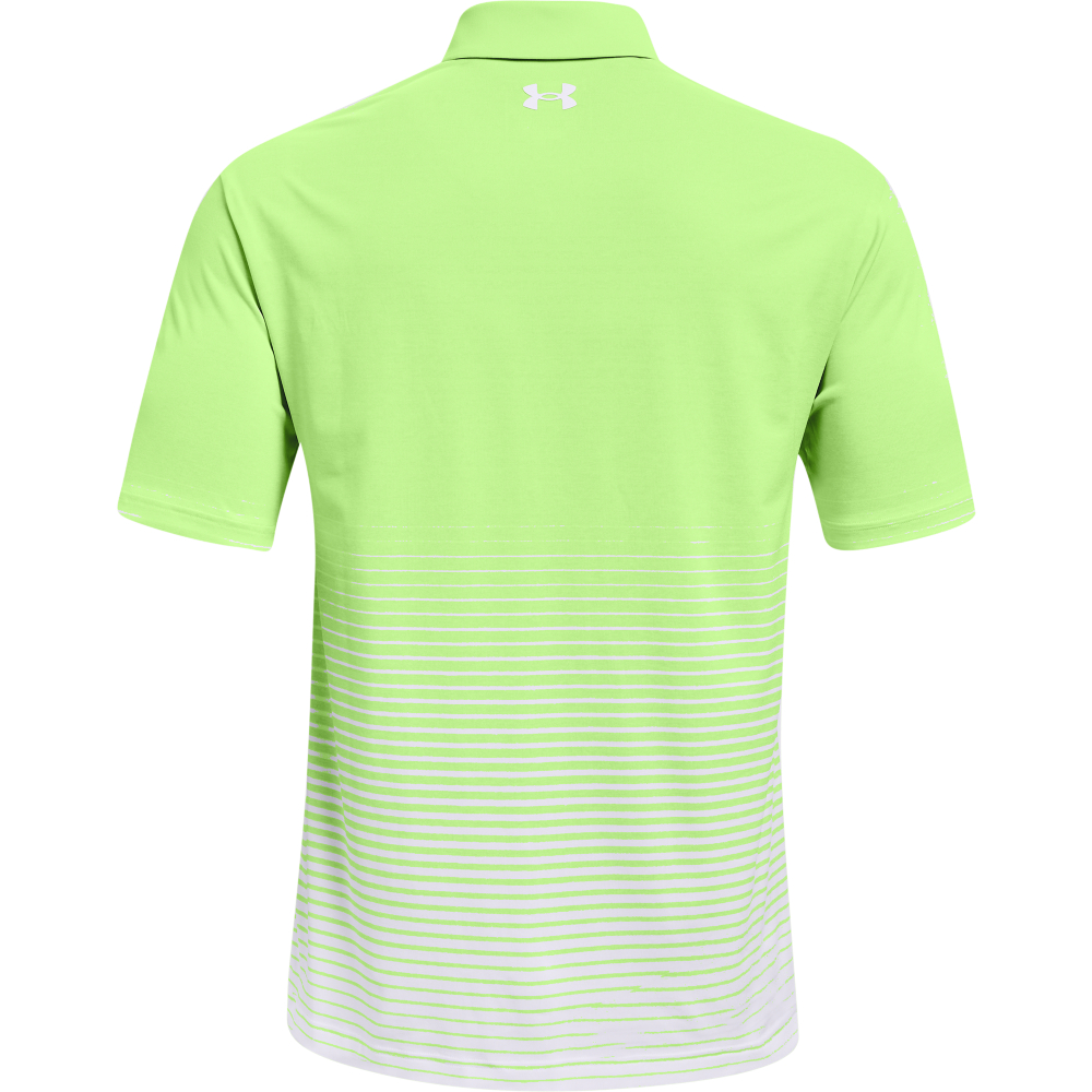 Under Armour Mens Playoff Polo Up and Down Stripe  - Summer Lime