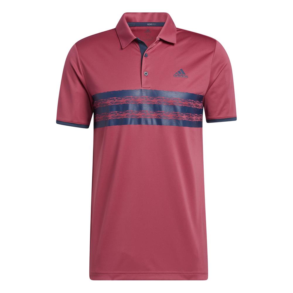 adidas Golf Core Left Chest Mens Polo Shirt  - Wild Pink/Crew Navy
