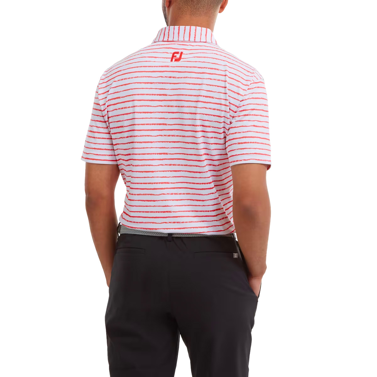 FootJoy Chalk Line Print Pique Mens Golf Polo Shirt 
