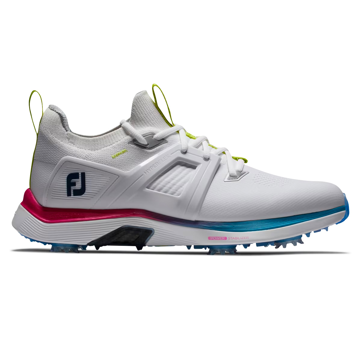 FootJoy Hyperflex Carbon Mens Spiked Golf Shoes  - White/Blue/Purple