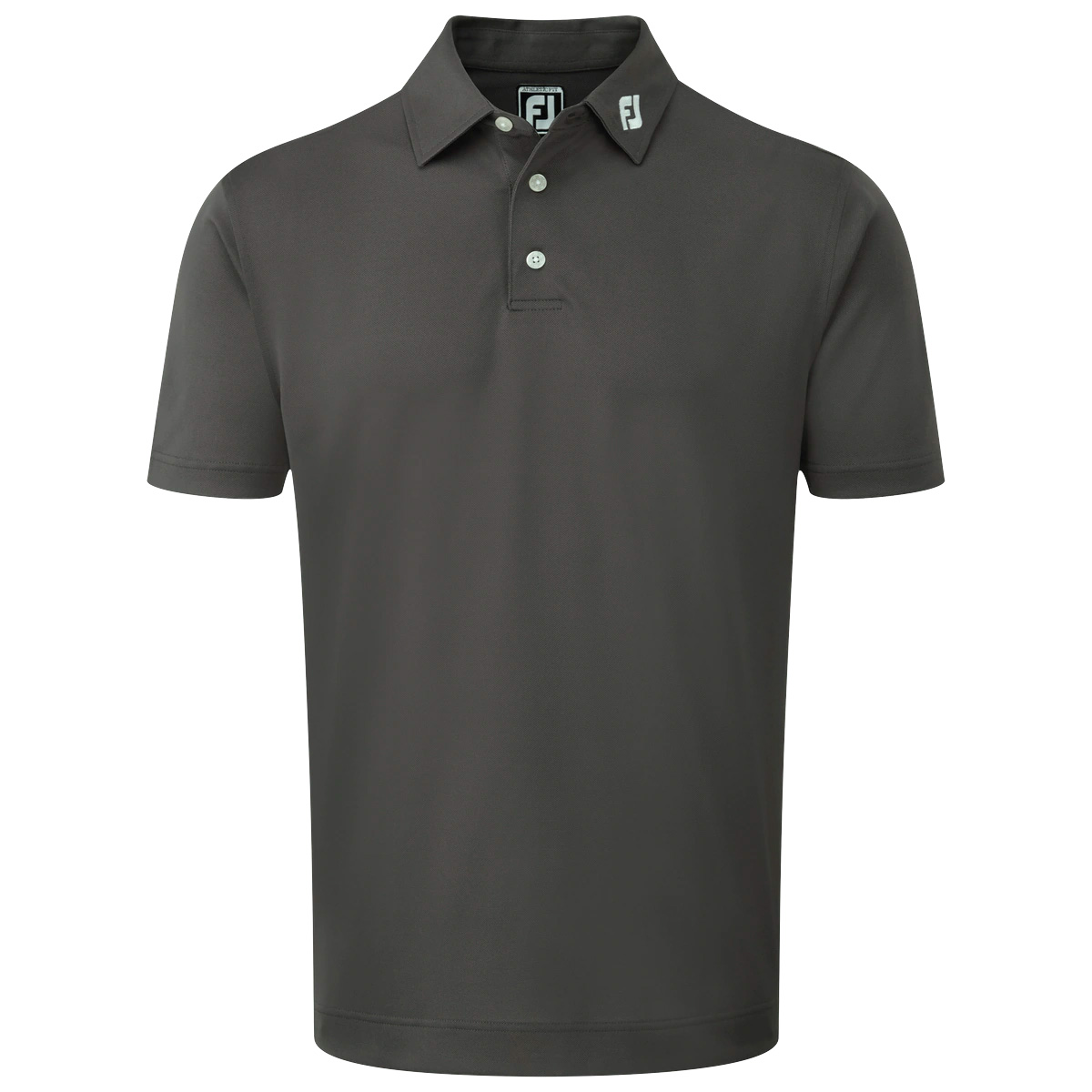 FootJoy Stretch Pique Solid Mens Golf Polo Shirt  - Charcoal