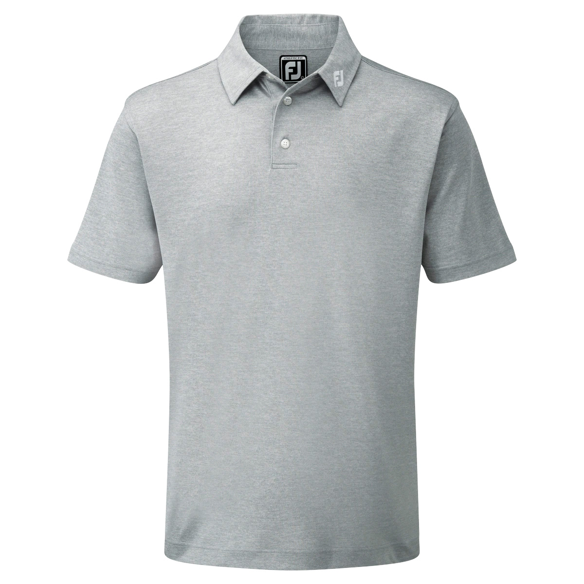 FootJoy Stretch Pique Solid Mens Golf Polo Shirt  - Heather Grey