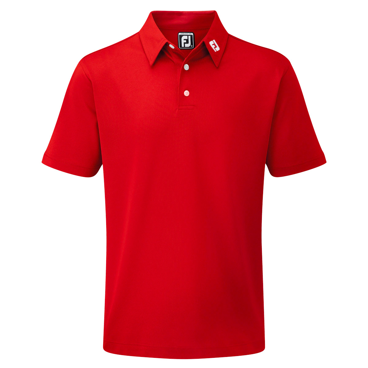 FootJoy Stretch Pique Solid Mens Golf Polo Shirt  - Red