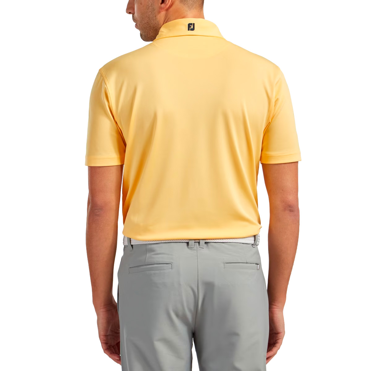 FootJoy Stretch Pique Solid Mens Golf Polo Shirt  - Yellow