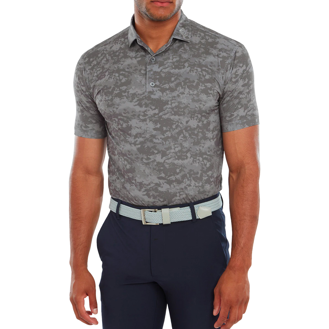 FootJoy Cloud Camo Lisle Mens Golf Polo Shirt | Scratch72