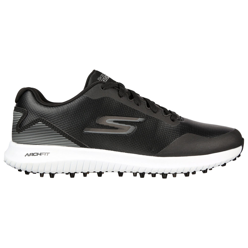 Skechers Mens Go Golf Max 2 Arch Fit Spikeless Lightweight Golf Shoes  - Black/White