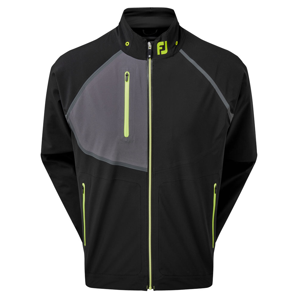 FootJoy Golf HydroTour Waterproof Jacket  - Black/Charcoal/Lime