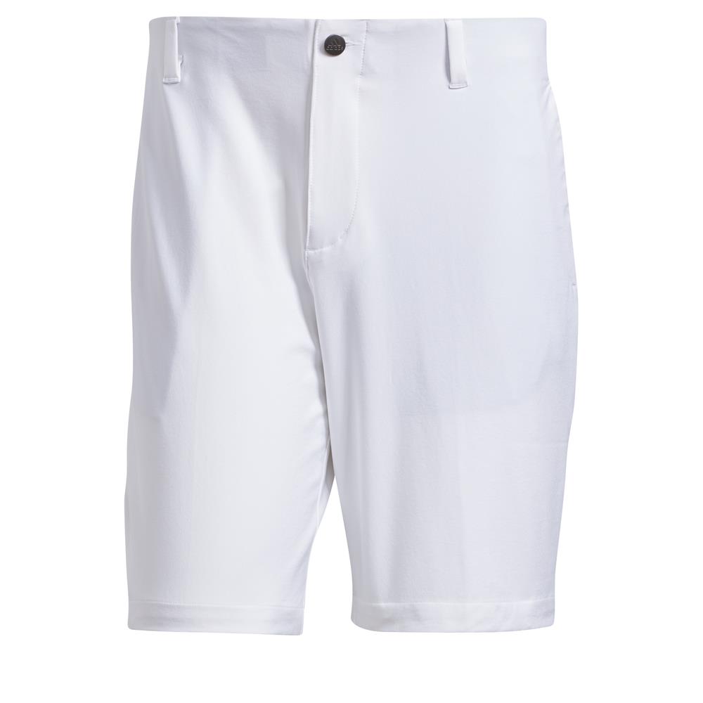 adidas Ultimate 365 3 Stripe Mens 8.5” Golf Shorts  - White