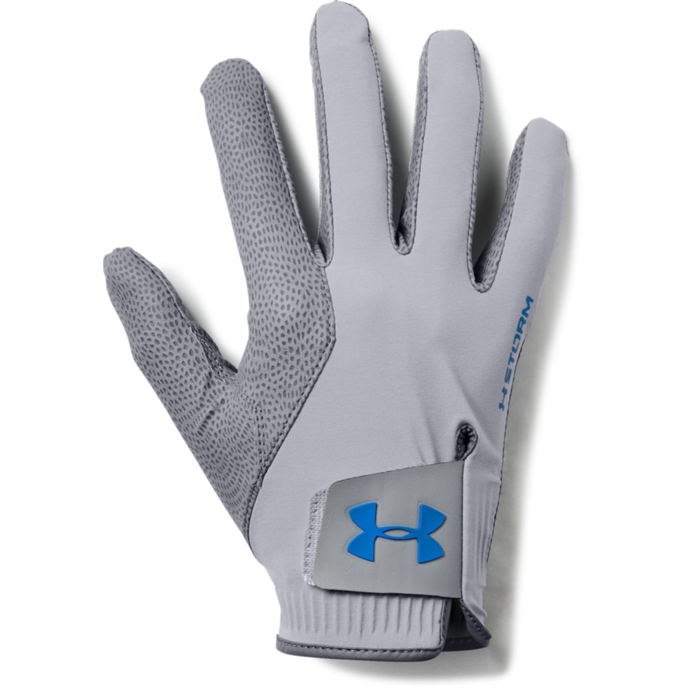 Under Armour Storm All Weather Mens Golf Gloves Pair  - Steel/Royal