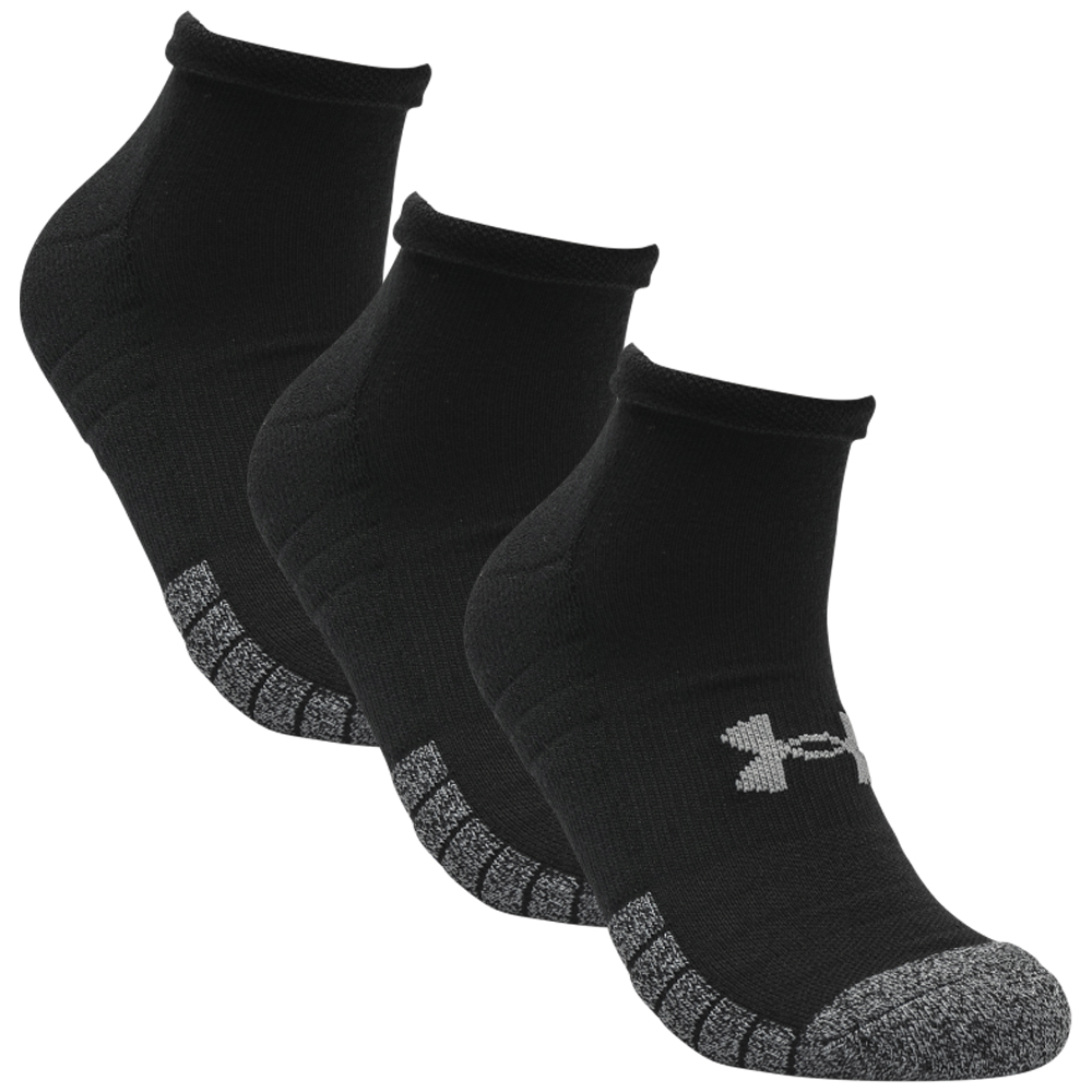 Under Armour Mens HeatGear Tech Low Cut Golf Socks - 3 Pack  - Black