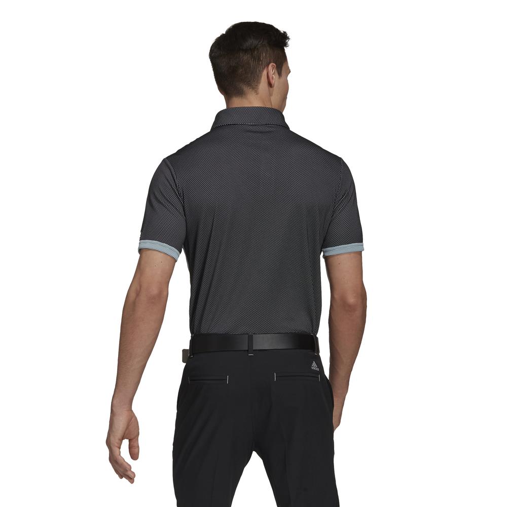 adidas Golf Equipment Two Tone Mesh Mens Polo Shirt  - Black/Hazy Sky