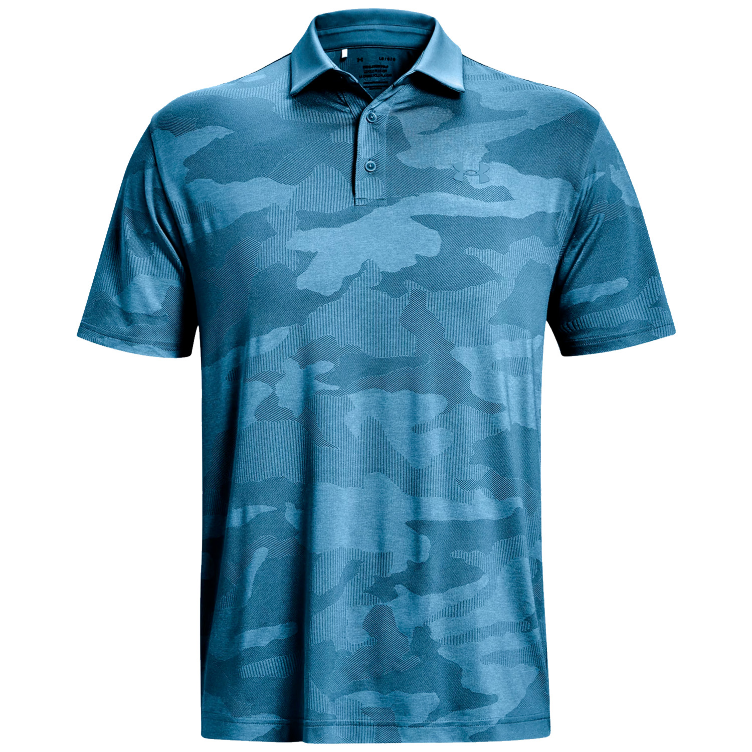 Under Armour Mens UA Playoff 2.0 Camo Jacquard Golf Polo Shirt  - Cosmic Blue
