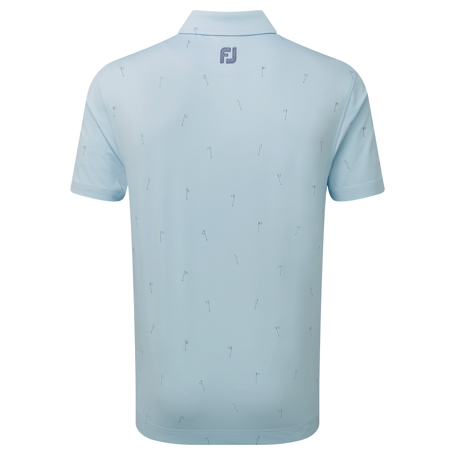 Footjoy Mens 18 Holes Lisle Print Polo Shirt  - Azure