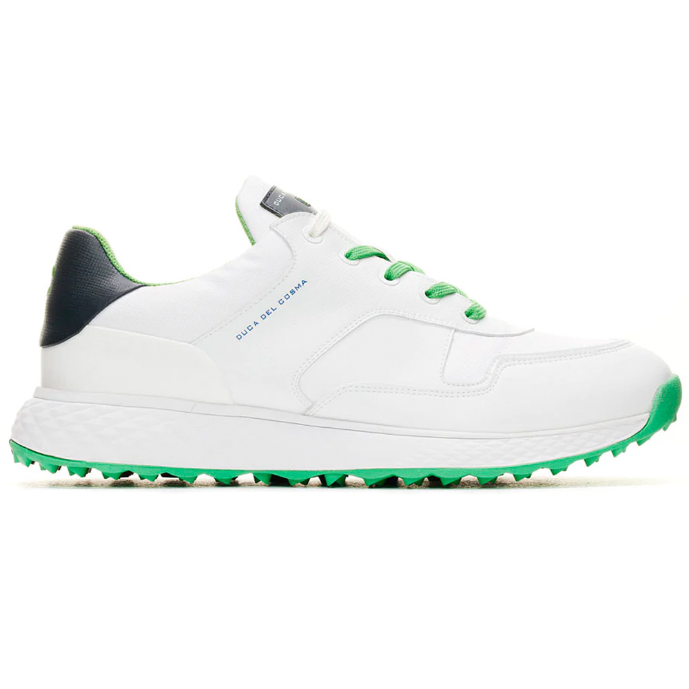 Duca Del Cosma Pagani Mens Spikeless Golf Shoes  - White/Navy/Green