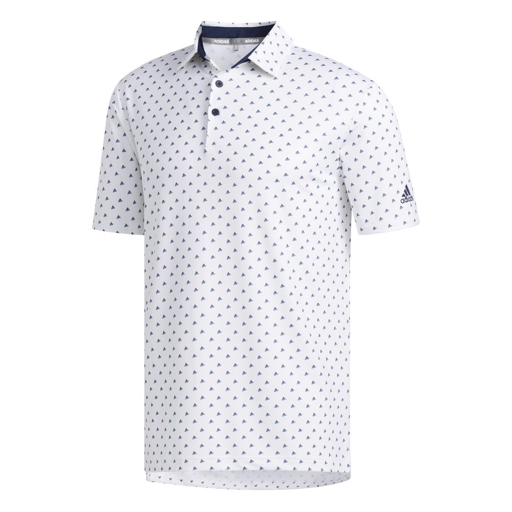adidas Golf Ultimate365 Badge of Sport Mens Polo Shirt  - White/Collegiate Navy