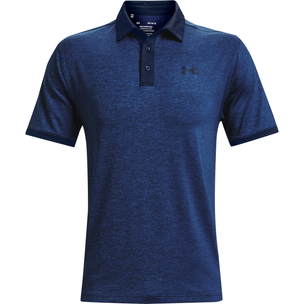 Under Armour Mens Playoff 2.0 Heather Golf Polo Shirt  - Academy/Victory Blue
