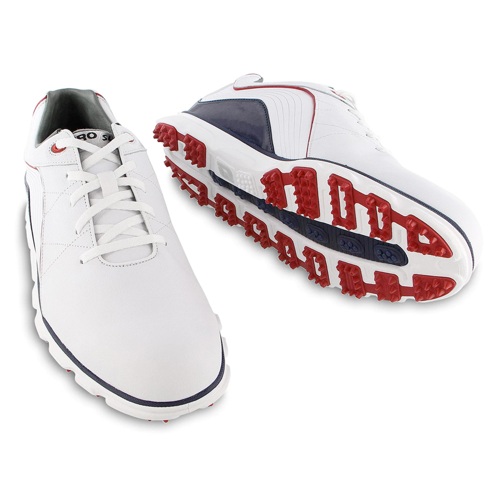 FootJoy Pro SL Mens Spikeless Golf Shoes - EXTRA WIDE  - White/Navy/Red